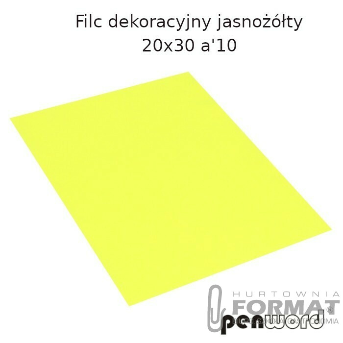 FILC DEKORACYJNY JASNOŻÓŁTY 20X30 a'10  YF633 1