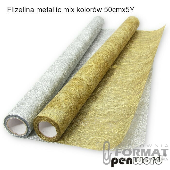 FLIZELINA METALLIC MIX KOLORÓW 50cmx5Y 1