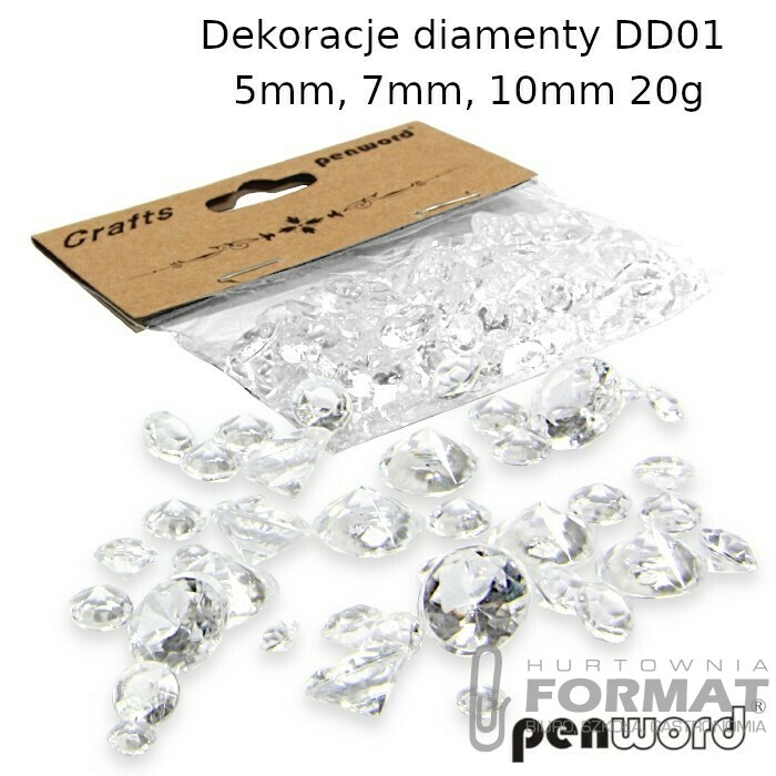 DEKORACJE DIAMENTY DD01 5mm, 7mm, 10mm 20g 1