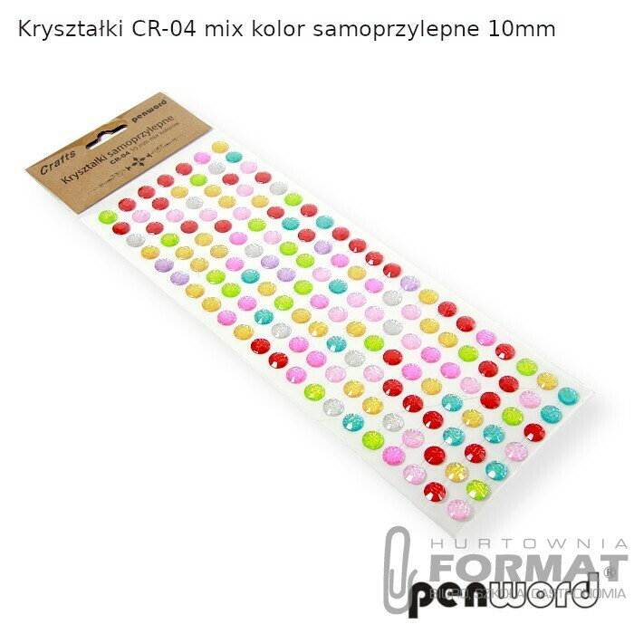 KRYSZTAŁKI CR-04 MIX KOLOR SAMOPRZYLEPNE10mm 1