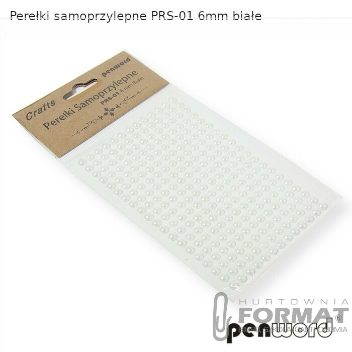 PEREŁKI SAMOPRZYLEPNE PRS-01 6mm BIAŁE 1