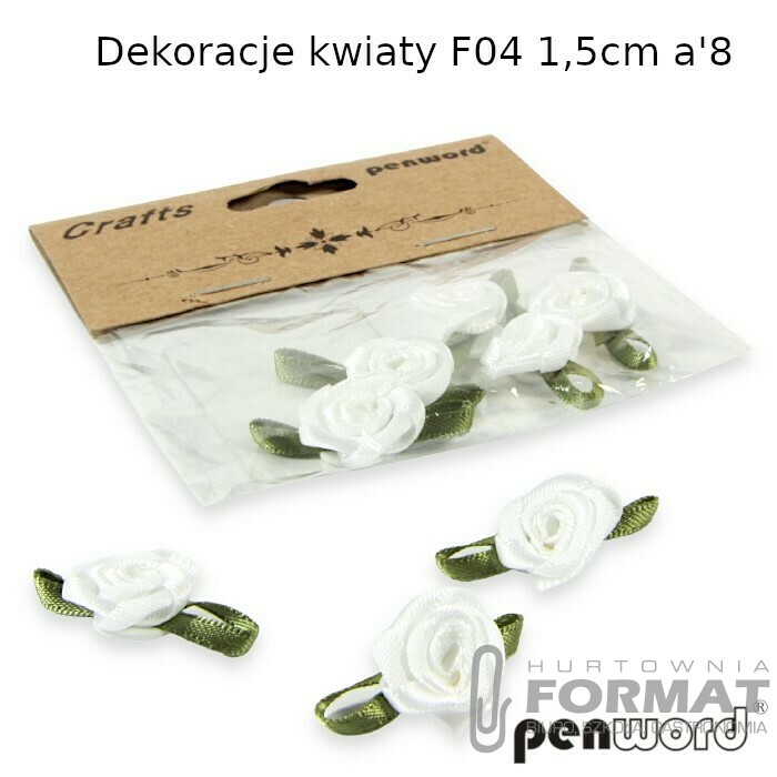 DEKORACJE KWIATY F04 1,5cm a'8 1