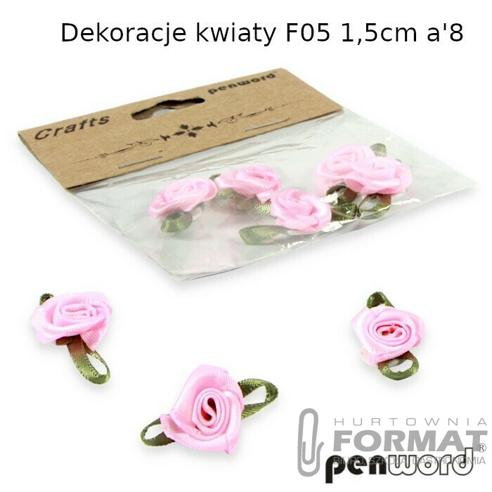 DEKORACJE KWIATY F05 1,5cm a'8 1