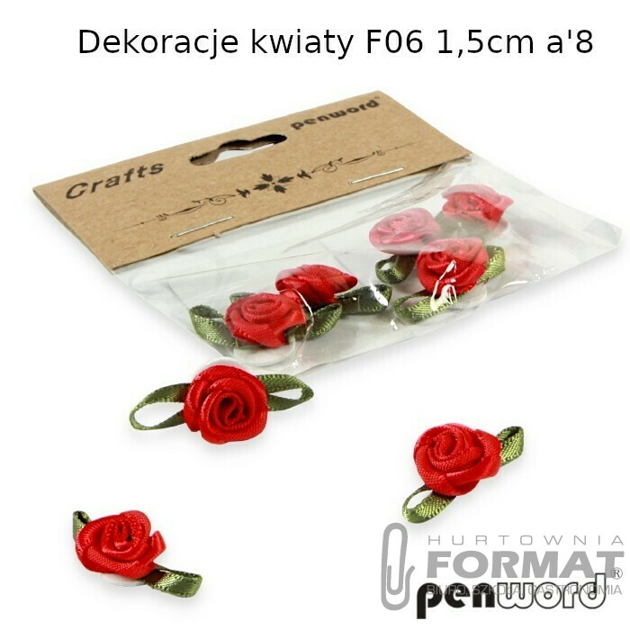 DEKORACJE KWIATY F06 1,5cm a'8 1