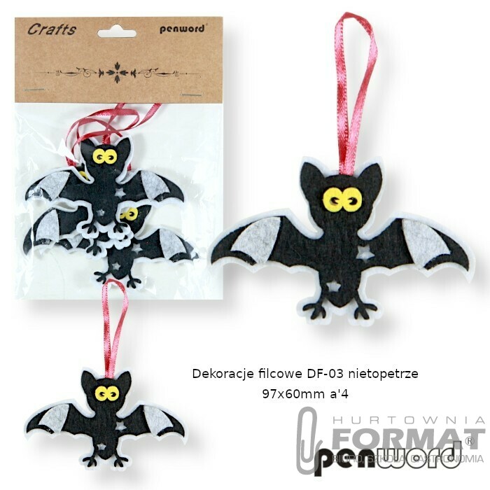 DEKORACJE FILCOWE DF-03 NIETOPERZE 97x60mm a'4 1