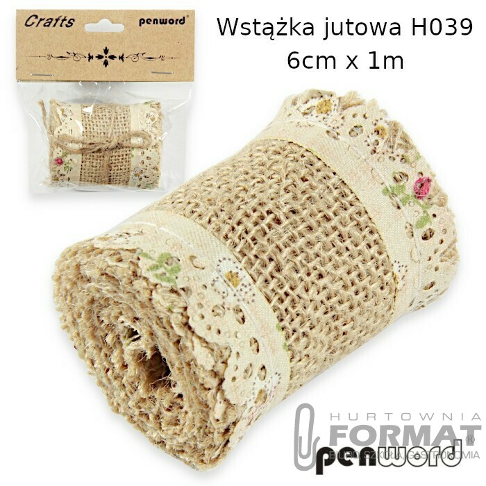 WSTĄŻKA JUTOWA H039 6cm x 1m 1