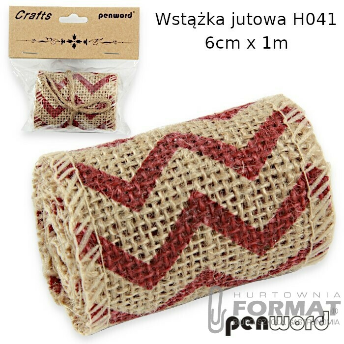 WSTĄŻKA JUTOWA H041 6cm x 1m 1
