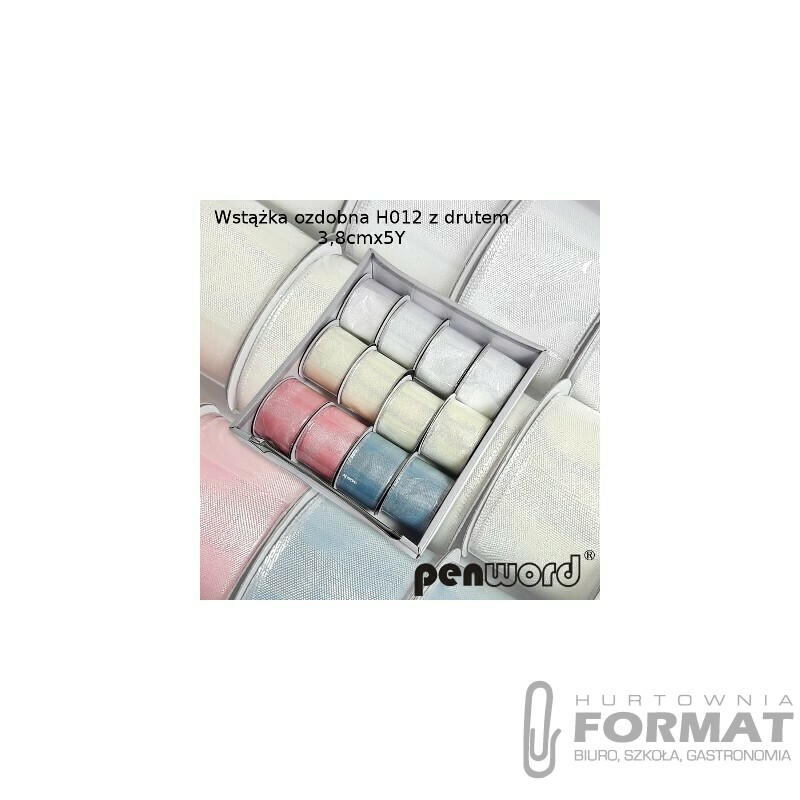 WSTĄŻKA OZDOBNA H012 Z DRUTEM 3,8cm/5Y 1