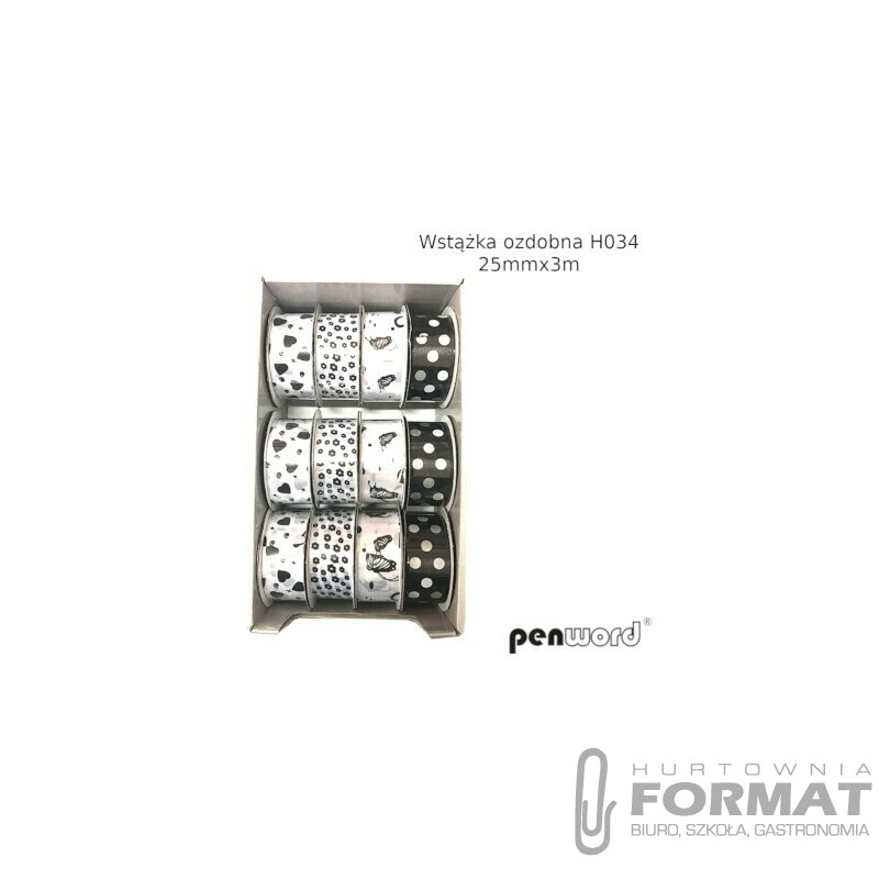 WSTĄŻKA OZDOBNA H034 25mmx3m 1