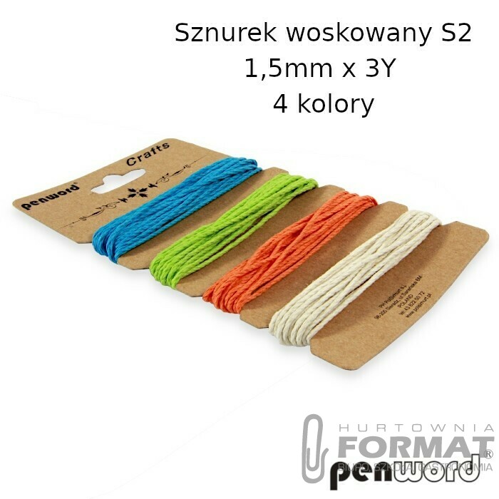 SZNUREK WOSKOWANY S2 1,5mm x 3Y 4 KOLORY 1