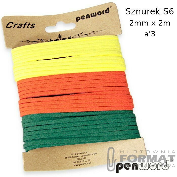 SZNUREK S6 DEKORACYJNY 2mm x 2m a'3 1