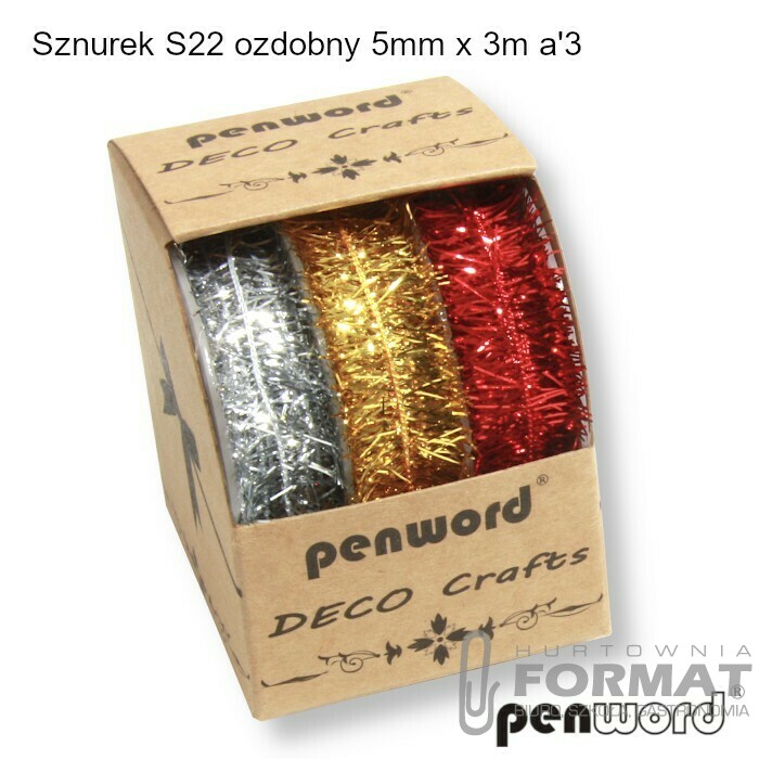 SZNUREK S22 OZDOBNY 5mm x 3m a'3 1