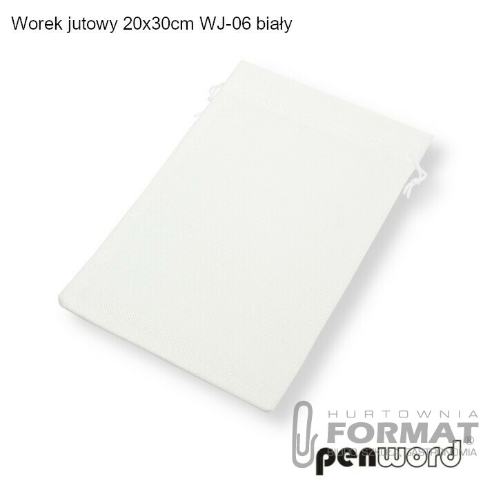 WOREK JUTOWY 20x30cm WJ-06 BIAŁY 1