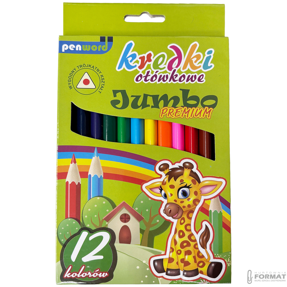 KREDKI OŁÓWKOWE 922122-12 JUMBO TRÓJKĄTNE PREMIUM 1