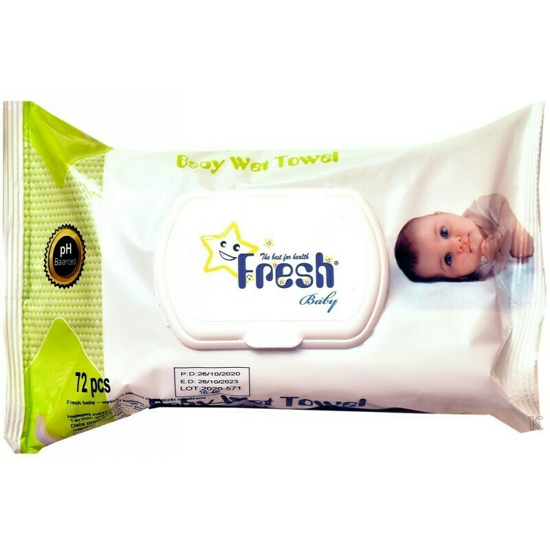 Chusteczki nawilżane Fresh Baby 72pcs 1