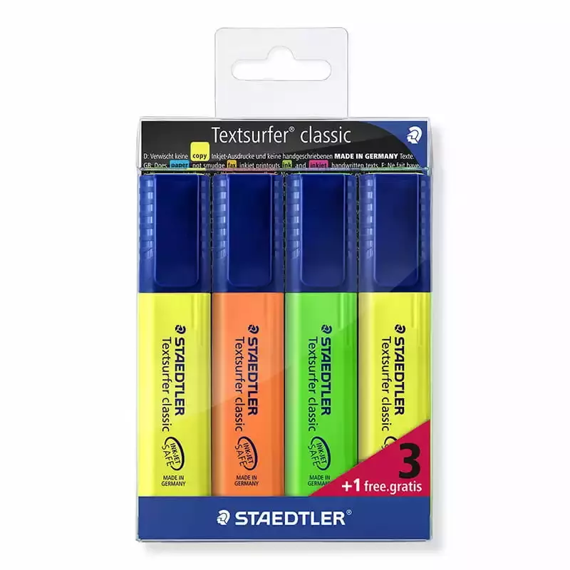 Zakreślacze Staedtler Textsurfer Classic, 4 kolory 1