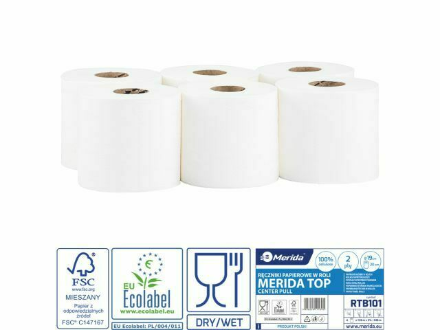 RĘCZNIK TOP maxi BIAŁY 19,5cm 2-w 158m  RTB101 1