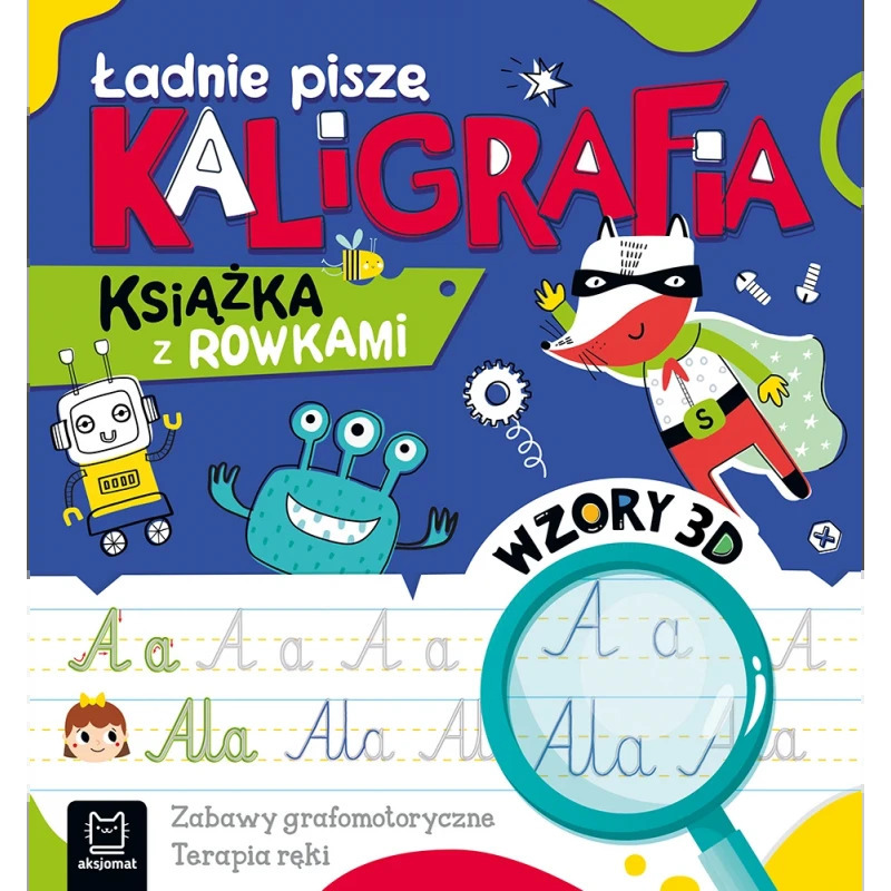 Ładnie piszę. Kaligrafia. Książka z rowkami. Wzory 1