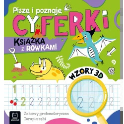 Piszę i poznaję. Cyferki. Książka z rowkami. Wzory 1