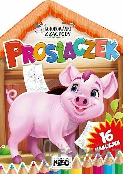 Kolorowanki z zagrody. Prosiaczek 1