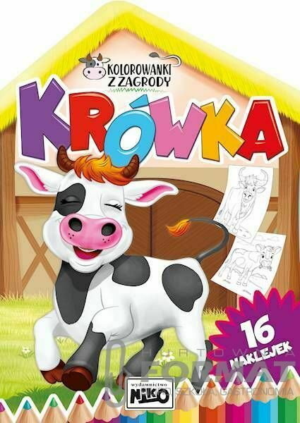 Kolorowanki z zagrody. Krówka 1
