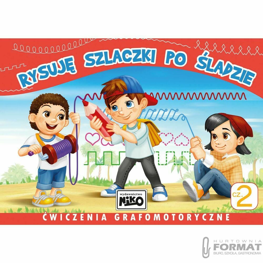 Książeczka edukacyjna Niko Rysuję szlaczki po śladzie. Ćwiczenia grafomotoryczne cz. 2 1