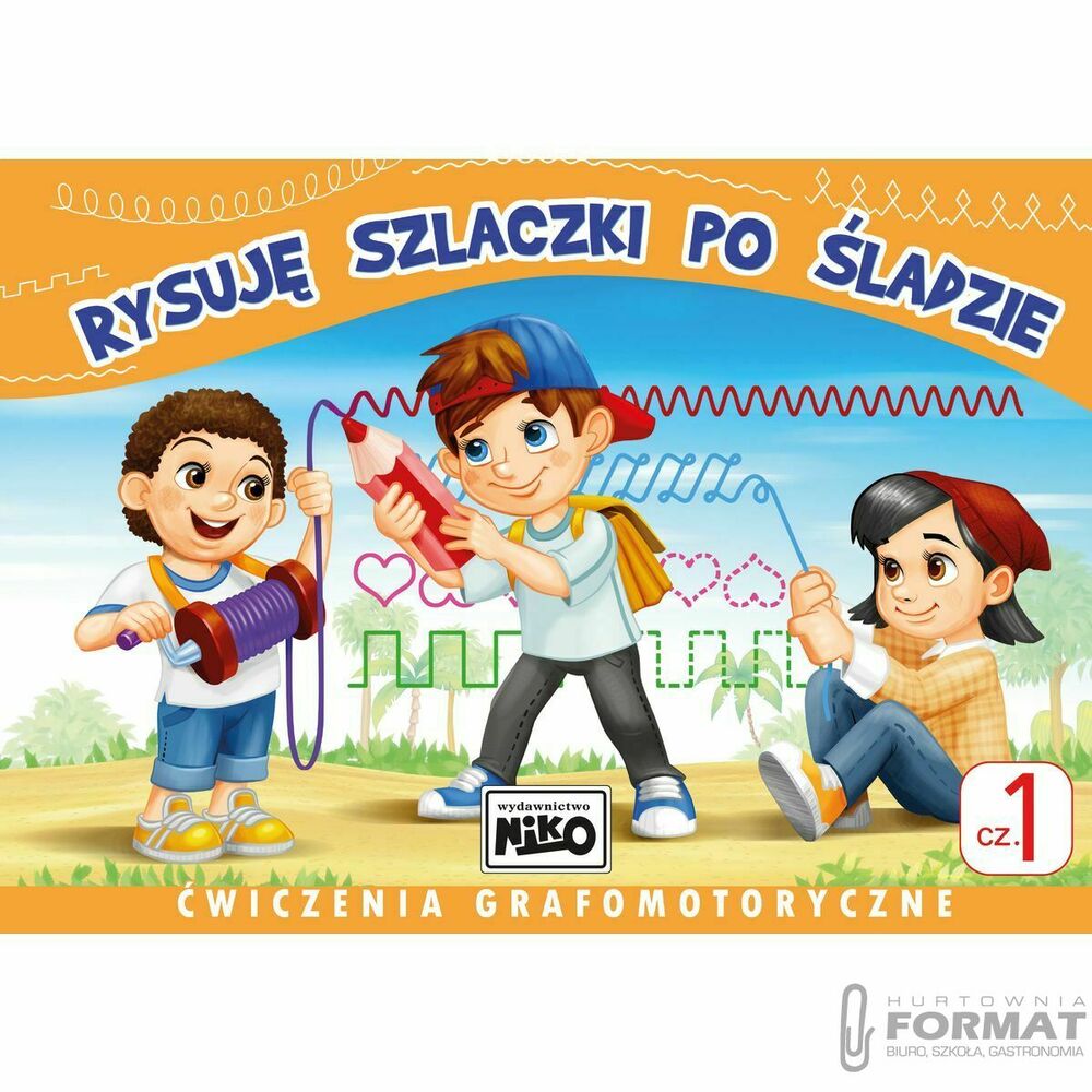 Książeczka edukacyjna Niko Rysuję szlaczki po śladzie. Ćwiczenia grafomotoryczne cz. 1 1