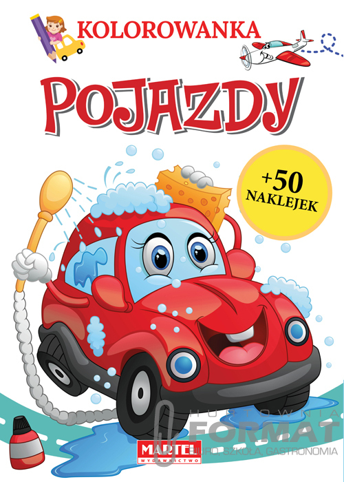 Kolorowanka z naklejkami Pojazdy 1