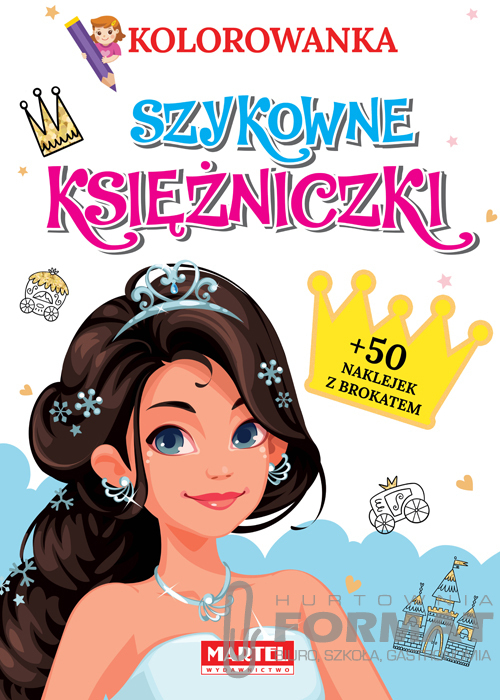 Kolorowanka z naklejkami Szykowne księżniczki 1