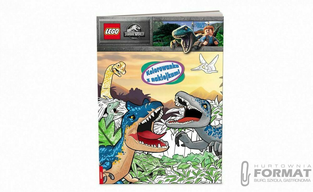 Książeczka Kolorowanka z naklejkami LEGO JURASSIC 1