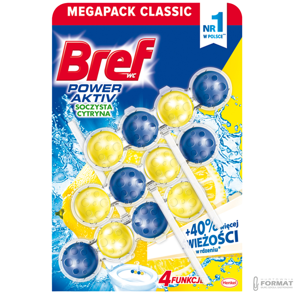 Bref WC Power Aktiv Lemon 3 x 50g 1