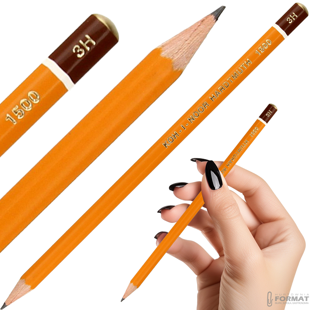 OŁÓWEK TECHNICZNY GRAFITOWY KOH-I-NOOR HARDTMUTH 1500 3H 1