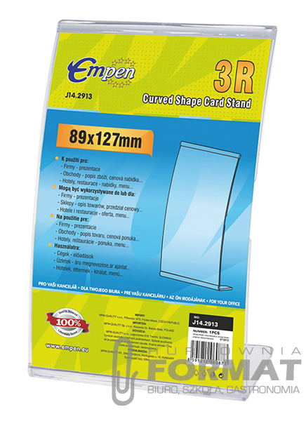 Zakrzywiony stojak plastikowy 3R 89x127 mm 1
