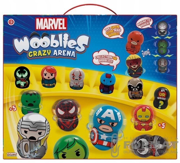 Wooblies Marvel - Arena + 2 wyrzutnie + 4 figurki 1