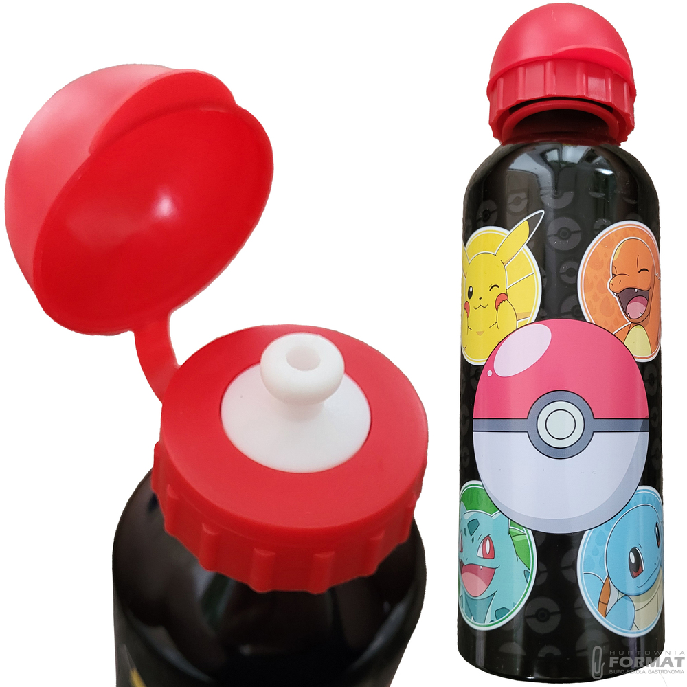 BIDON ALUMINIOWY 500 ml POKEMON CHARMANDER PIKACHU SQUIRTLE BULBASAUR 1
