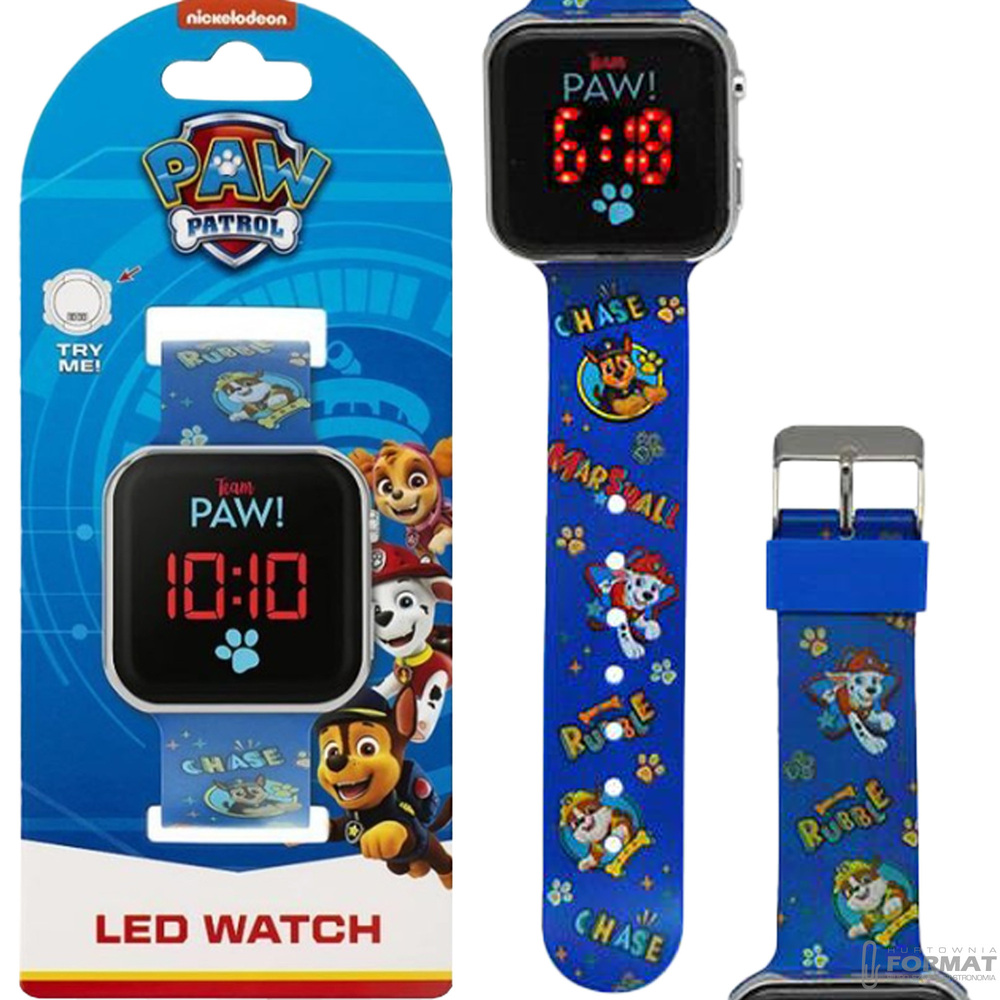 ZEGAREK CYFROWY LED NA RĘKĘ DLA DZIECI PSI PATROL PAW PATROL KIDS EUROSWAN 1