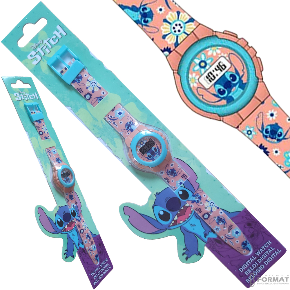 ZEGAREK CYFROWY DLA DZIECI LILO & STITCH KE02 ECO KIDS EUROSWAN 1