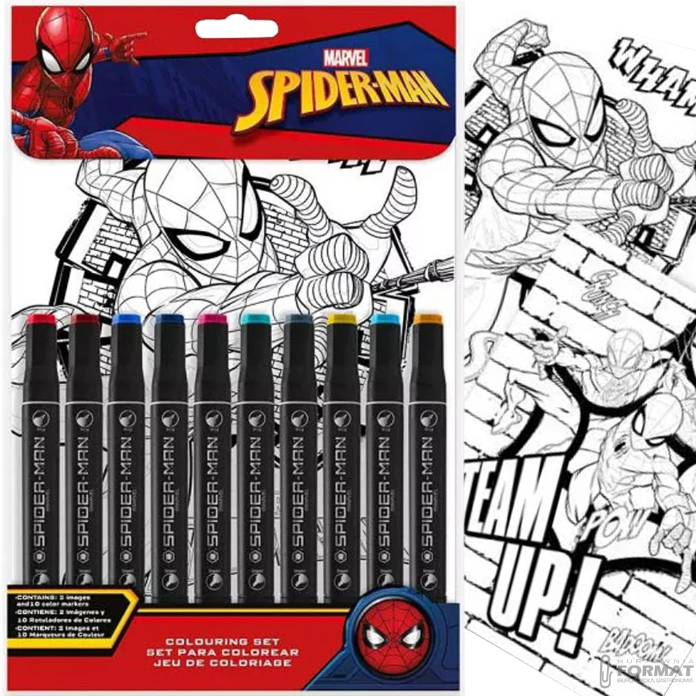 ZESTAW DO MALOWANIA PO NUMERKACH PISAKAMI SPIDER-MAN KIDS EUROSWAN 1