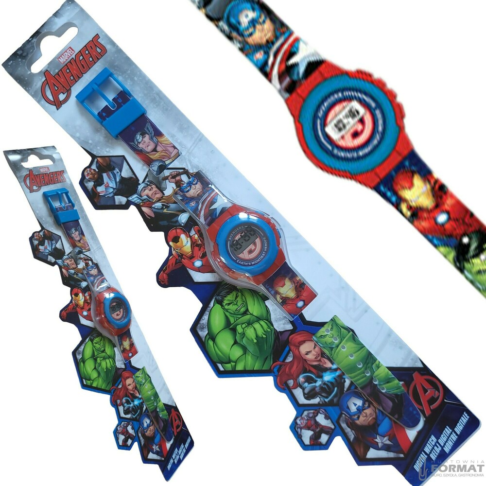 ZEGAREK CYFROWY DLA DZIECI MARVEL AVENGERS KE02 ECO KIDS EUROSWAN 1