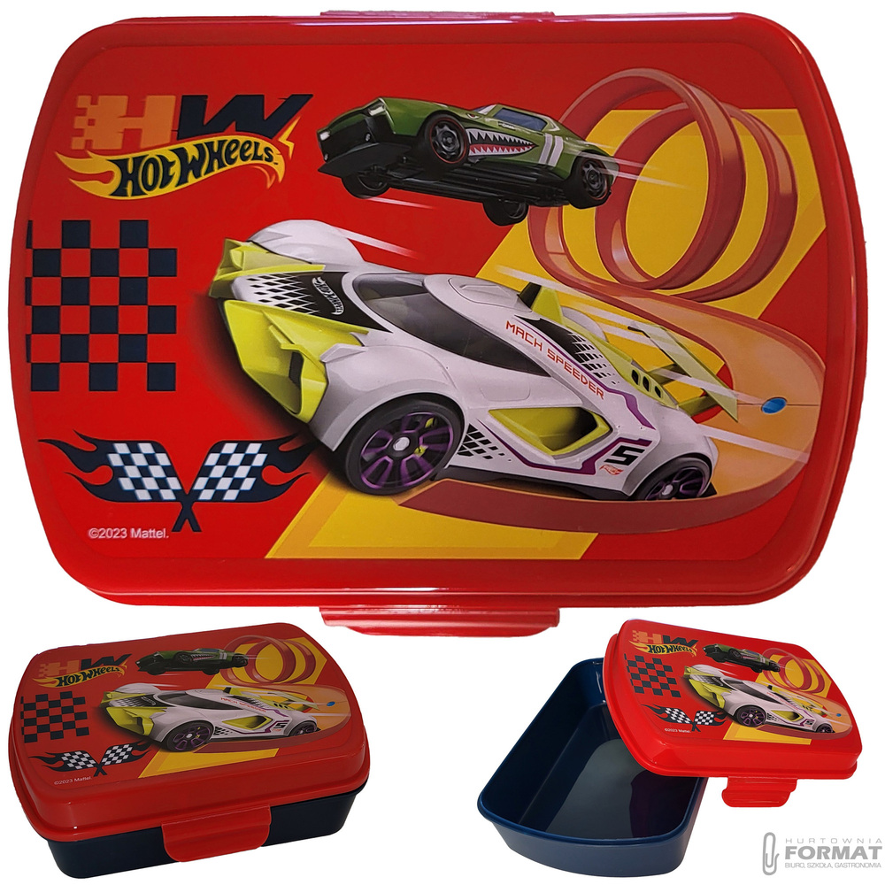 ŚNIADANIÓWKA PUDEŁKO ŚNIADANIOWE HOT WHEELS 16x12x5 cm 1
