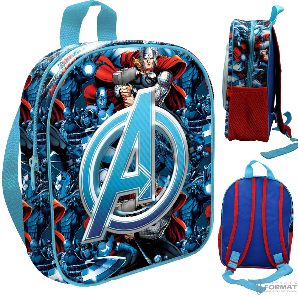 PLECAK PRZEDSZKOLNY 3D MAŁY AVENGERS 30x23x10 cm KIDS EUROSWAN 1