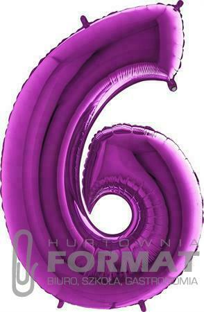 Balon Grabo Cyfra 6 Fioletowy 40"/102 cm 1