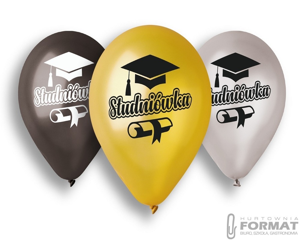 Balony STUDNIÓWKA, metaliczne, 13 cali/ 5 szt. 1