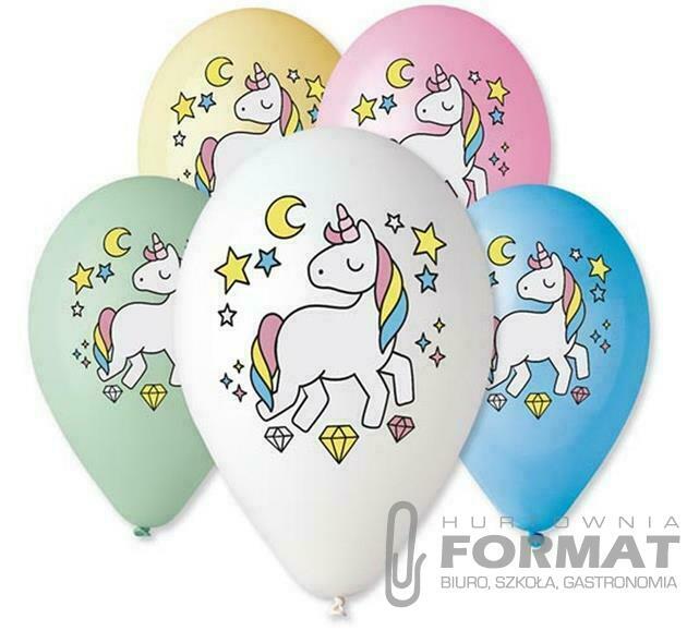 Balony Premium "Jednorożec - magiczna noc" 5 szt. 1