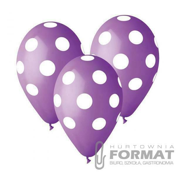 Balony Premium "Grochy" lawendowe 12" 5 szt. 1