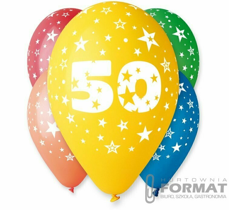 Balony Premium "50" 12" 5 szt. 1
