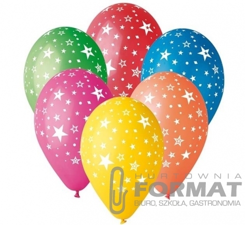Balony Premium "Gwiazdki", 12"/ 5 szt. 1