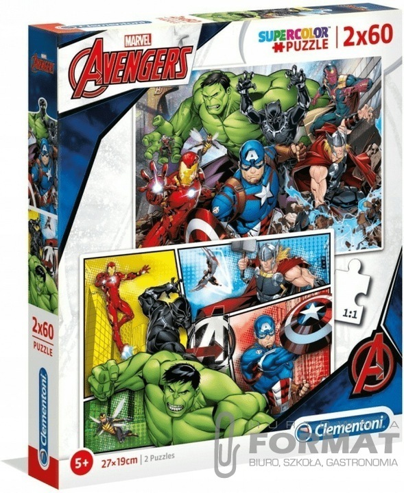Clementoni Puzzle 2x60el The Avengers Marvel 21605 1