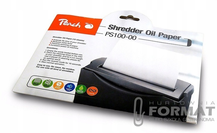 Papier olejowy Peach PS100-00 do niszczarki 12 szt 1