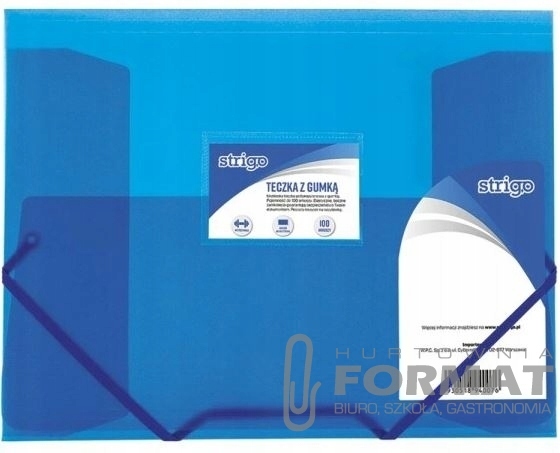 Strigo Teczka z gumką PP A4 SF026 niebieska 1